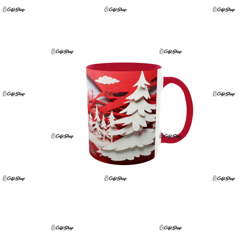 Iarna decor, cana din ceramica, 330ml, model cgs1796